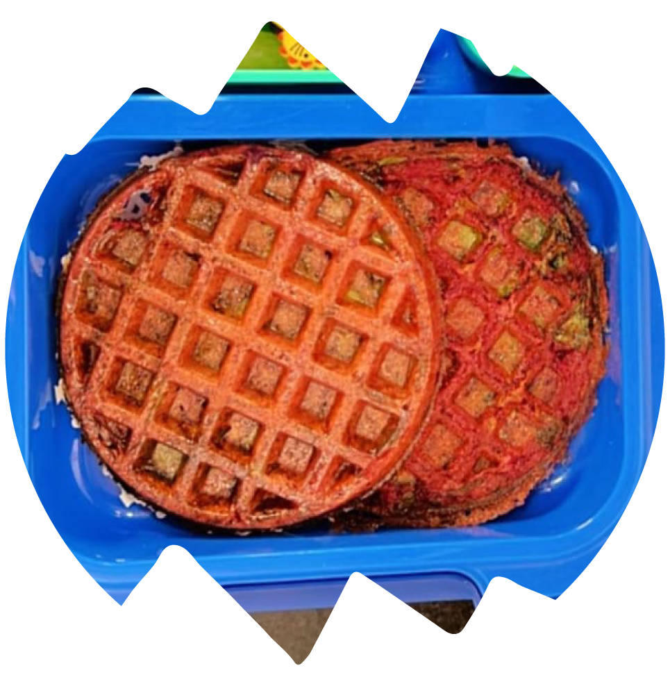 Recipe for Beet Spinach Waffle