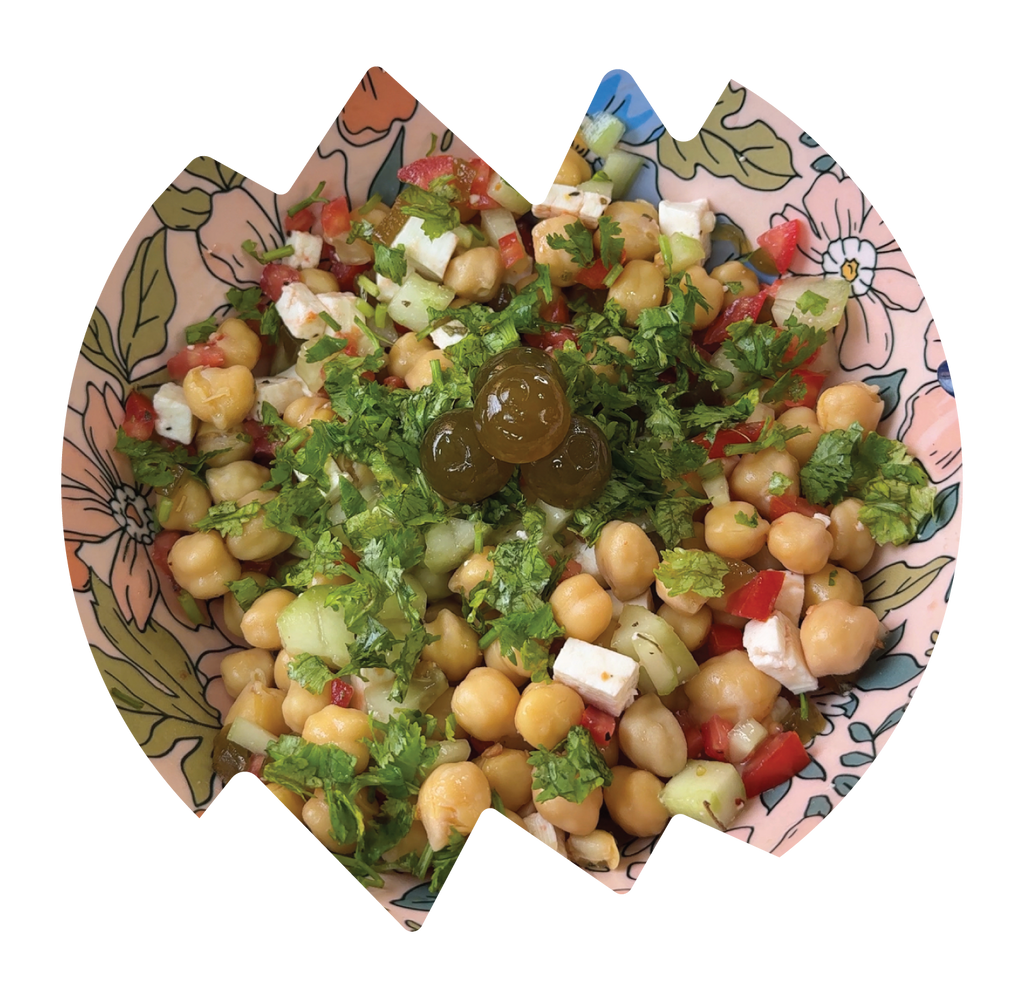 Chickpea Tofu Salad with Tangy Mezmo Raw Mango
