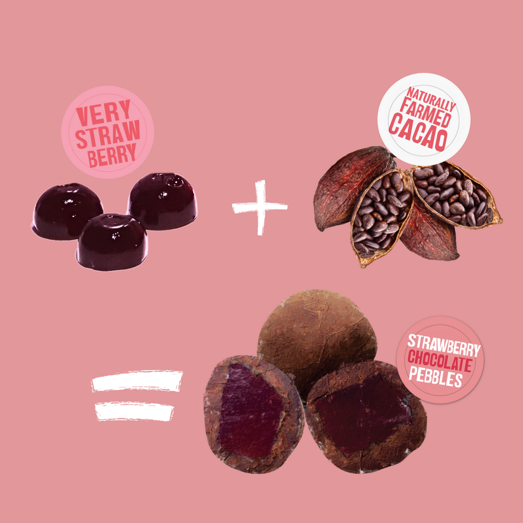 Mezmo Very Chocolate (2 Boxes Of Soft Candies & 1 Box of Chocolate Strawberry Pebble)