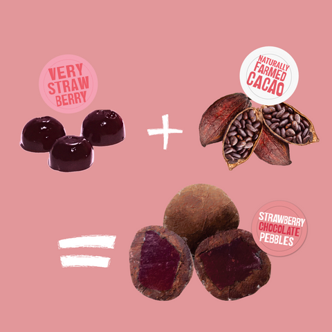 Mezmo Very Chocolate (2 Boxes Of Soft Candies & 1 Box of Chocolate Strawberry Pebble)